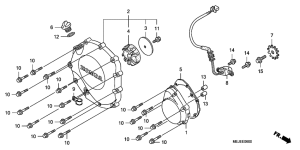 CB1300 Крышка картера правая