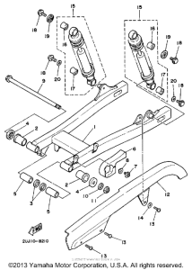 XV250 Подвеска задние амортизаторы
