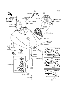 VN1500 Топливный бак
