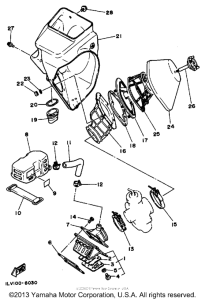 YZ490S Воздушный фильтр