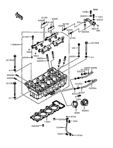 ZX400 Головка цилиндров