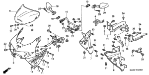 CBR900RR Upper cowling assy
