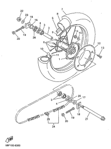 WR400F Переднее колесо