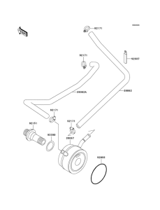 ZX600 Масляный радиатор