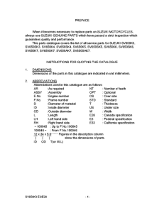 SV650 Catalog preface