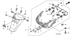 FJS600 Taillight / rear fender