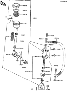 Z750 Задний торм цилиндр