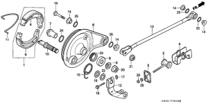CR80R Задний тормоз