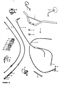 TS50 Handlebar - control cable