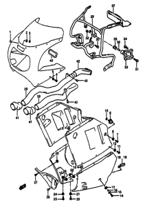 GSX-R1100 Cowling fitting set