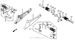 CB650SC Подножки