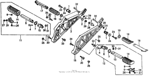 VF500F Подножки