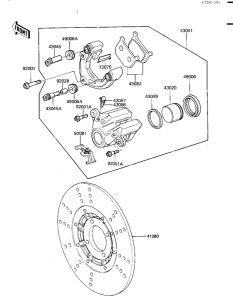 KZ1000 Передний суппорт