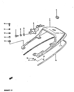 GS650 Обтекатель сидения