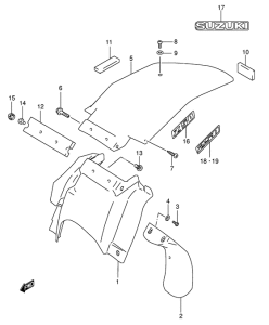 DR-Z250 Заднее крыло