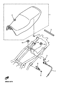 XJ600N Сиденье