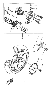 CW50RS Передний суппорт