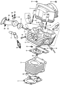 XR75 Цилиндр и головка цилиндра