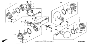 VTX1300C Front + rear turn signal