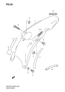 RM125 Заднее крыло