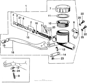 CB750 Тормозной цилиндр