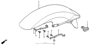 CB650SC Переднее крыло