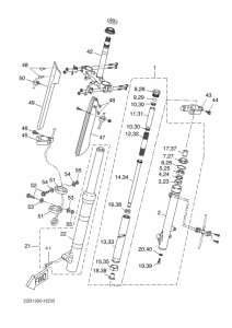 WR125R Вилка передней оси