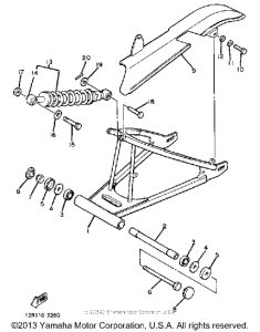 XS400K Задний рычаг подвески