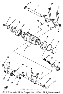YZ400D Переключение скоростей