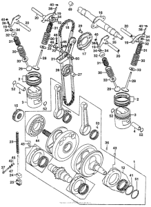 CL200 Коленчатый вал и поршни