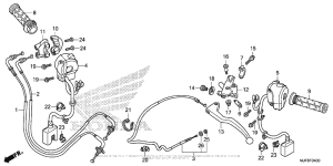 CTX700N Handle Lever + Switch + Cable (Ctx700N / na)