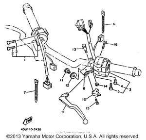 XJ600SD Рулевые переключатели