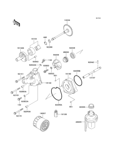 ZX600 Масляный насос и фильтр
