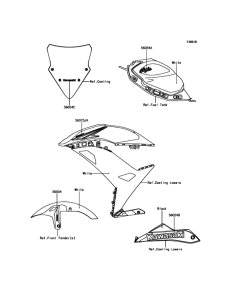 EX650 Decals(White)(CA)