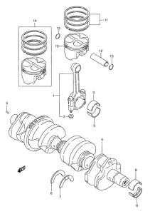 GSX750 Вал коленчатый