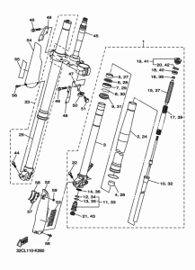 WR250X Передняя вилка