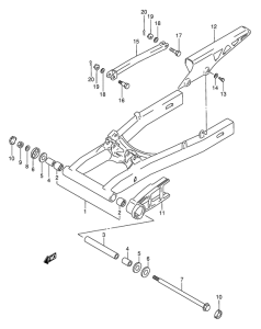 GSX750 Маятник задний