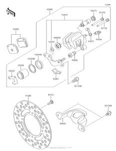 KX65 Задний тормоз