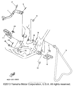 YZ80E1 Stand - footrest