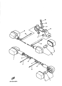 TDR50 Rear flasher light assy