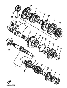 FZR750R FZR750RU Трансмиссия