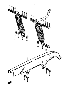 GS400 Chain case-shock absorber