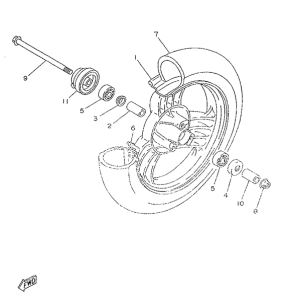 YA50R Переднее колесо