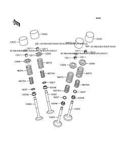 VN250 Rocker arms / valves