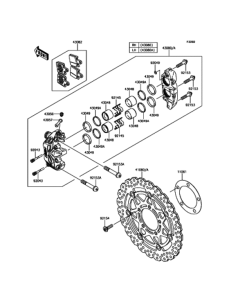 ZX600 Передний тормоз