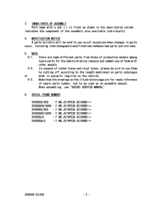 SV650 Catalog preface