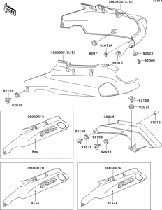 ZX1100 Side covers / chain cover(zx1100-d3)