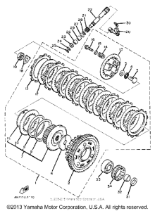 XJ650J Сцепление