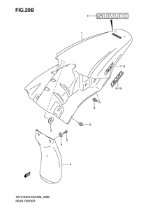 DR-Z125 Заднее крыло
