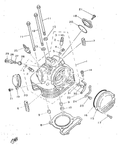 SR250 Головка цилиндров